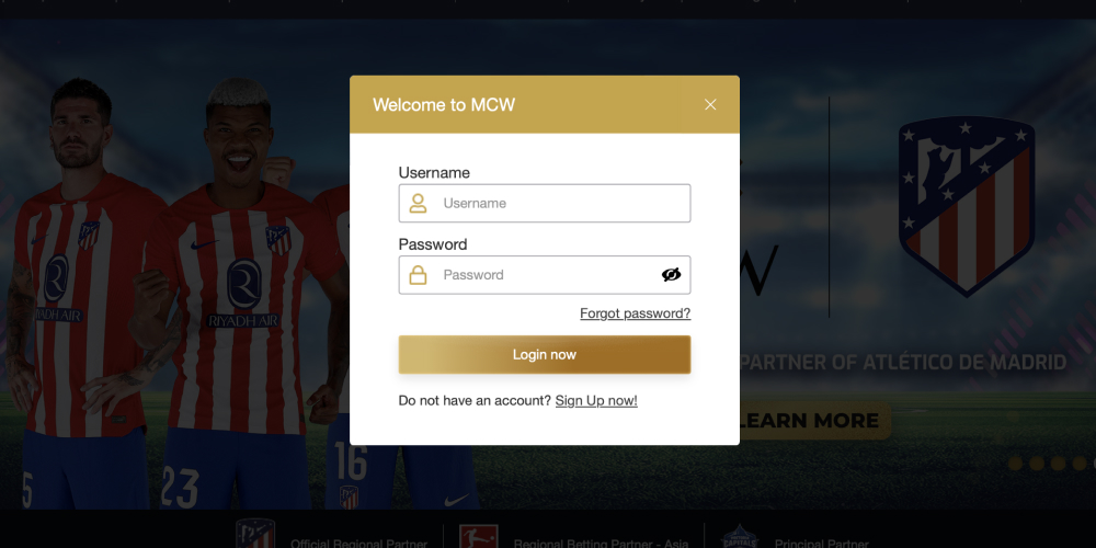 login to use refer code at MCW
